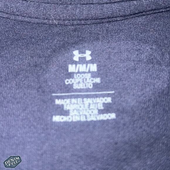 UNDER ARMOUR Men’s Navy Blue Camo Chest Stripe Short Sleeve Sports T-shirt/Tee - Picture 8 of 11